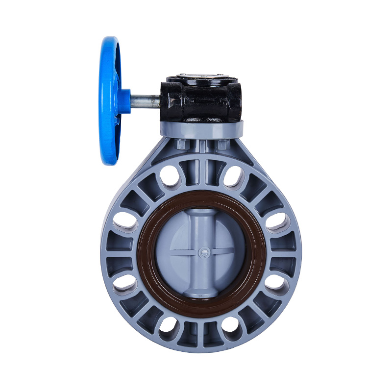 PVC-C D371X-10V Worm-Gear Butterfly Valve DN40-1000 40A-1000A JIS Standard