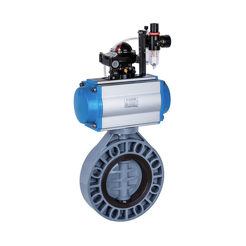 PVC-C D671X-10S pneumatski leptir ventil DN40-1000 40A-1000A JIS standard