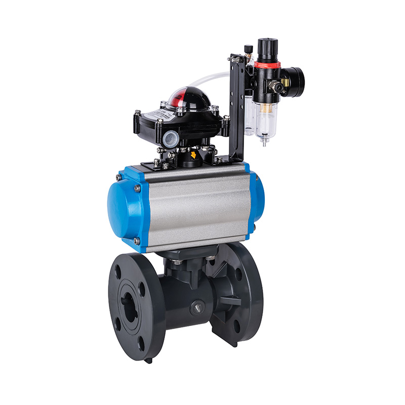 PVC-U Q641F-10U pneumatski kuglasti ventil s prirubnicom DN20-300 20A-300A JIS standard